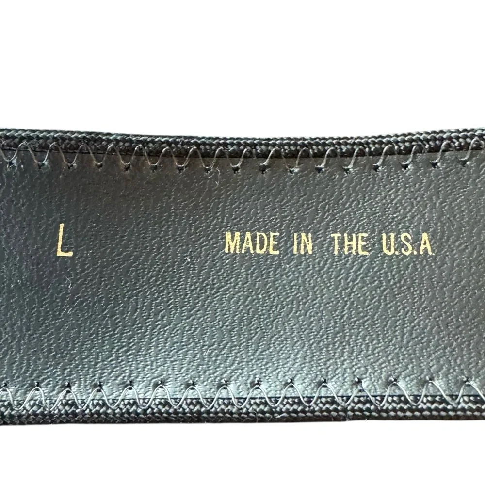 4/$24 Black Satin with Silver Embellished‎ Rhinestone Buckle Belt